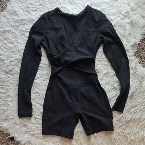 BuffBunny Black Poshknit Wrap Bodysuit